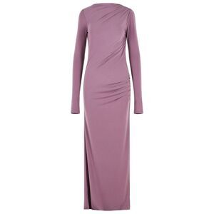 The Andamane Sophie' Mauve Polyester Maxi Dress Women